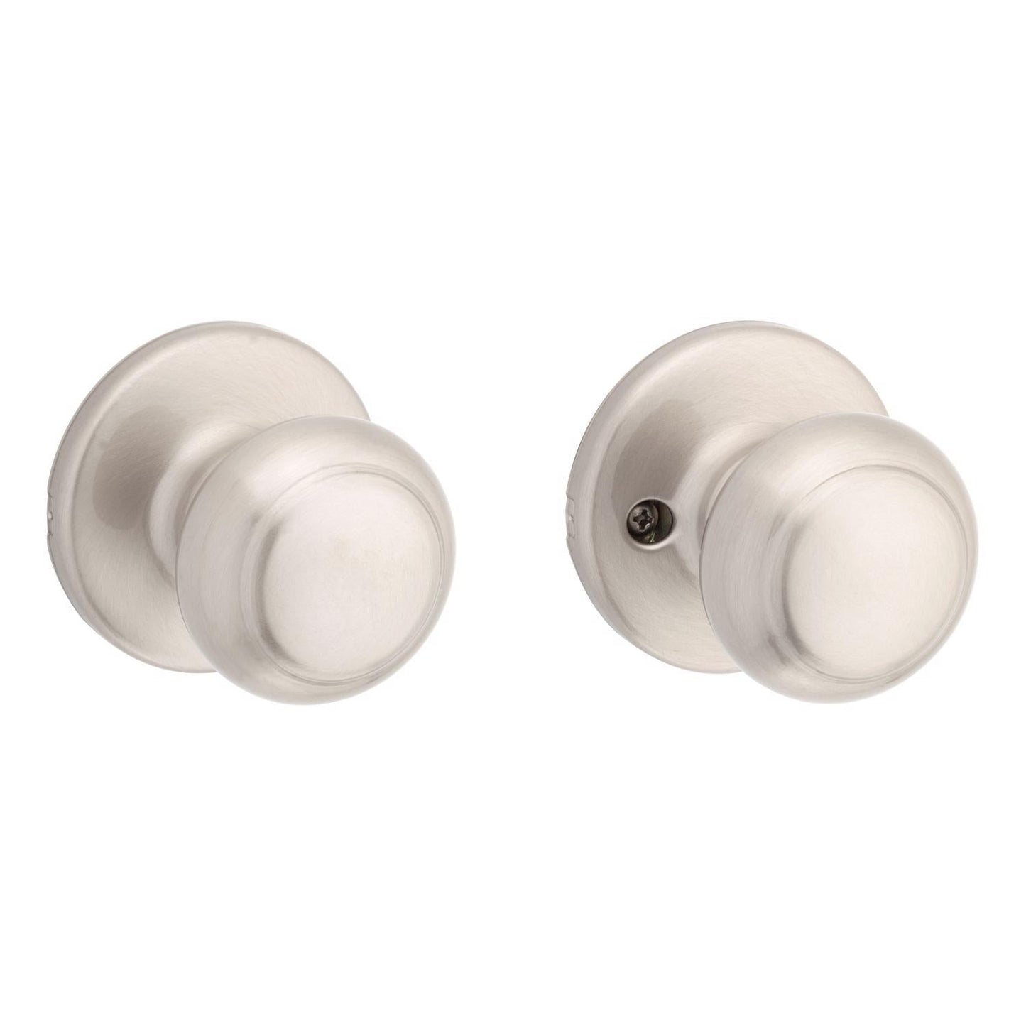 Kwikset Cove Satin Nickel Passage Door Knob, Right or Left Handed