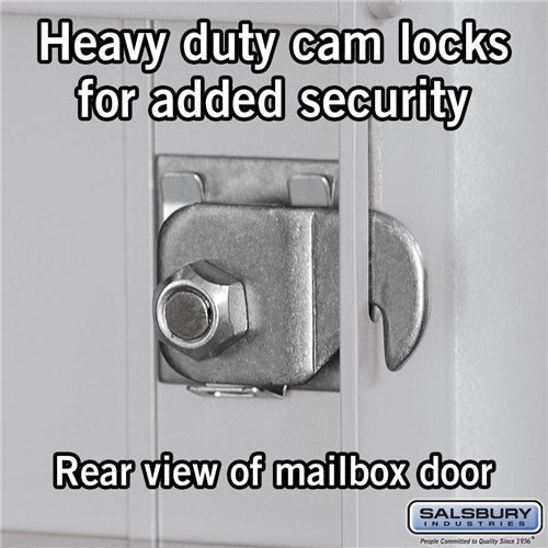 6 Door High Recessed Mounted 4C Horizontal Mailbox with Private Access - Rear Loading