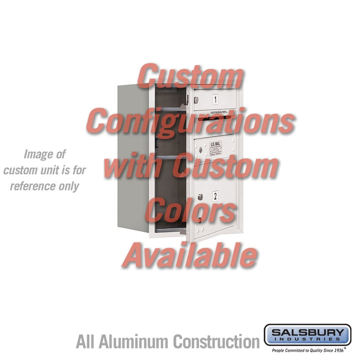 Recessed Mounted 4C Horizontal Mailbox - 6 Door High Unit - Custom Color - Front Loading - USPS Access