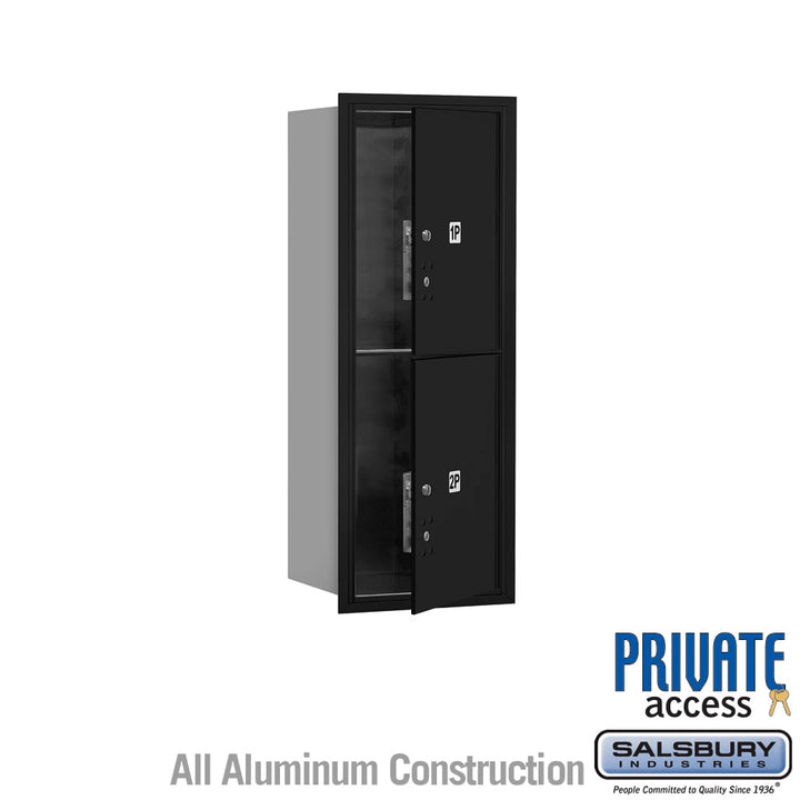 10-Door High Recessed Mounted Parcel Locker with Private Access - Black