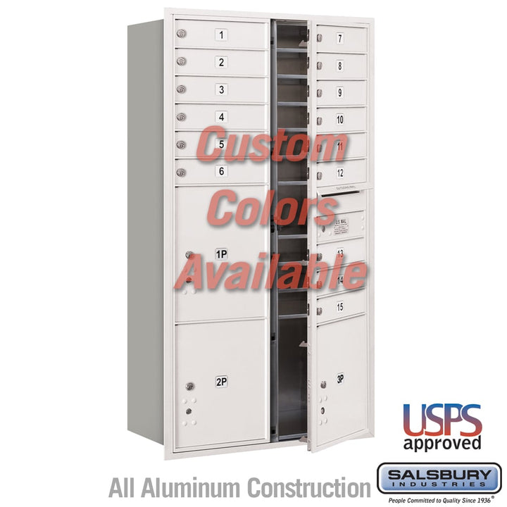 Recessed Mounted 4C Horizontal Mailbox with Parcel Lockers
