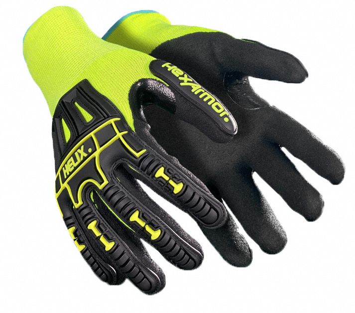 HEXARMOR Helix Series Impact-Resistant Nitrile Coated Safety Gloves XS