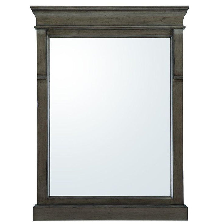 23.5 in. W x 32 in. H Framed Rectangular Bathroom Vanity Mirror in Distressed Grey