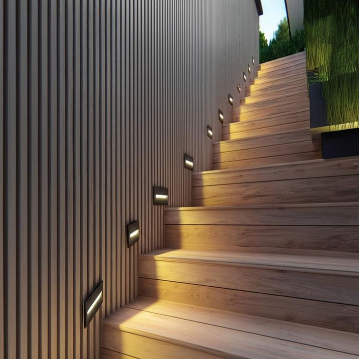 Hampton Bay Black Integrated LED Deck Light