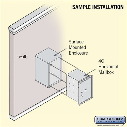 6 Door High Surface Mounted Parcel Locker with Private Access