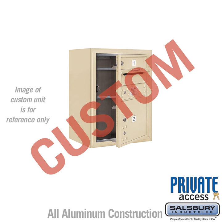 Surface Mounted 4C Horizontal Mailbox Unit - 6 Door High - Sandstone - Front Loading - Private Access