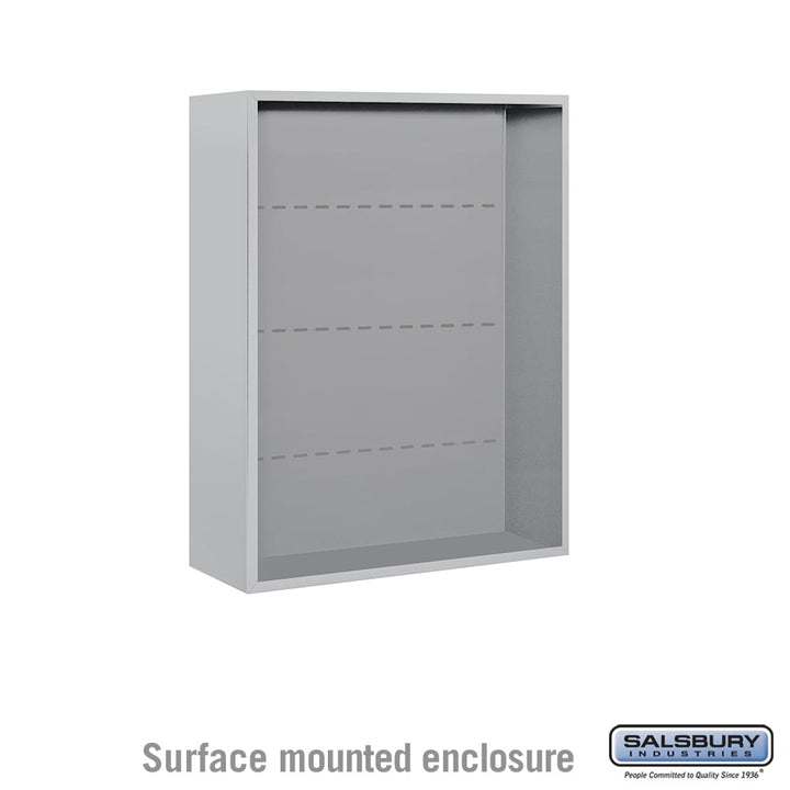Surface Mounted Enclosure for Double Column Mailboxes - Aluminum