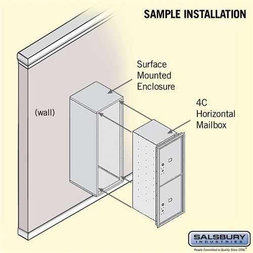 11-Door High Surface Mounted Parcel Locker with 2 Parcel Lockers in Aluminum for Private Access
