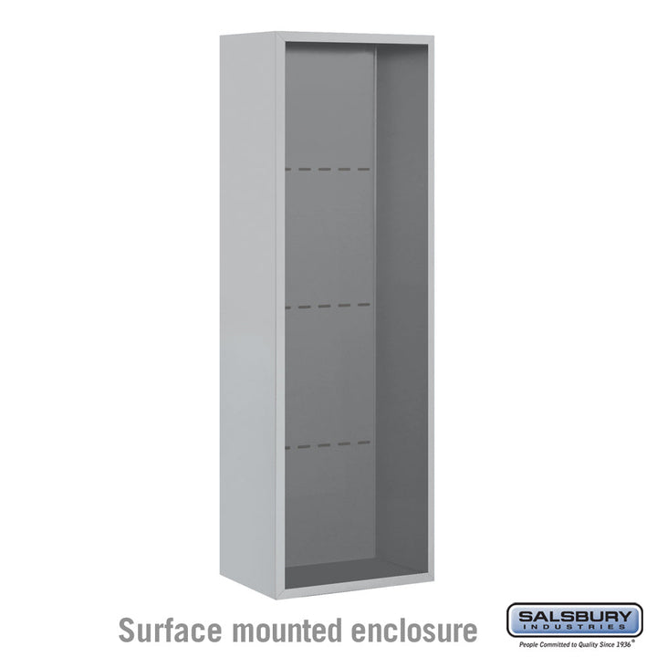 Surface Mounted Enclosure for Single Column Mailbox Unit - Aluminum