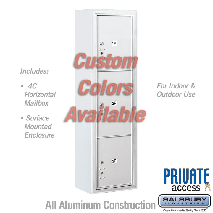 Surface Mounted 4C Parcel Locker with Custom Colors and Secure Access
