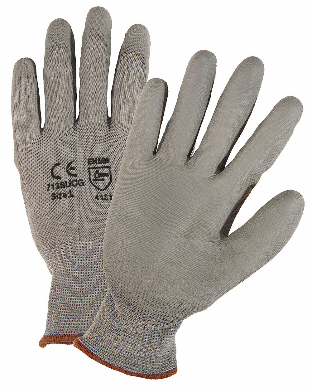 PIP Polyurethane Coated Knit Gloves - ANSI Level 1, Size M, Gray (12 Pack)