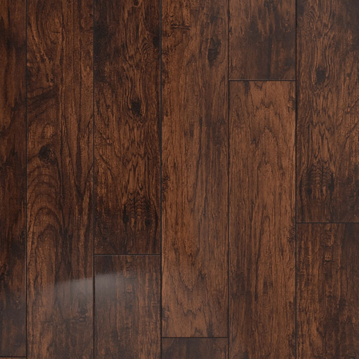 Coffee Hickory Hand Scraped Water Resistant Laminate