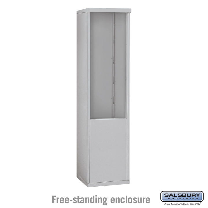 Free-Standing Enclosure for Single Column Mailbox Unit - Aluminum
