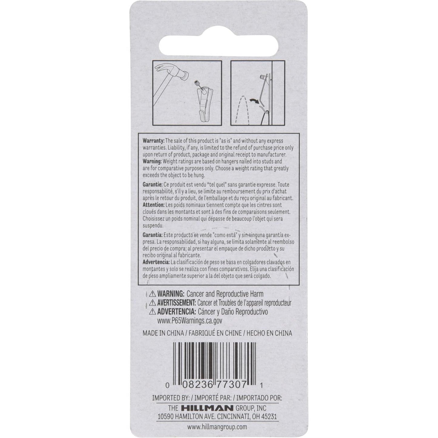 Hillman AnchorWire Brass-Plated Gold Safety Picture Hangers, 30 lb Capacity, 2-Pack
