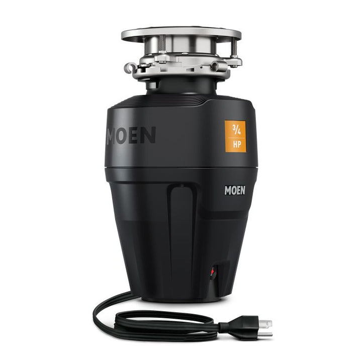 MOEN Host Series 3/4 HP Continuous Feed Space Saving Garbage Disposal with Sound Reduction and Universal Mount