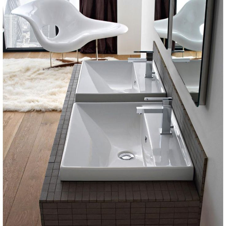 Nameeks ML Wall Mounted Bathroom Sink in White
