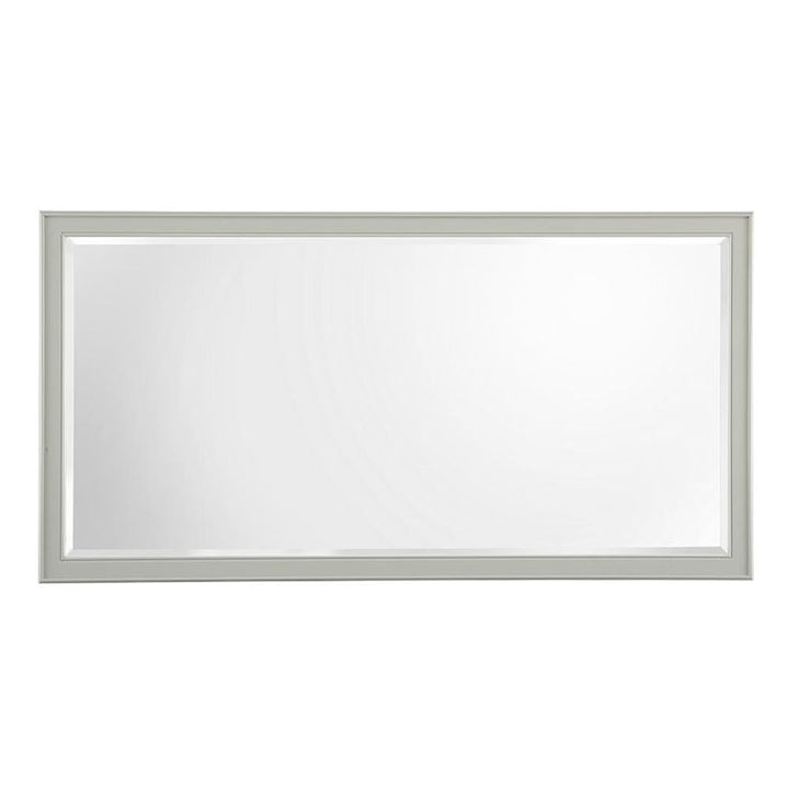 60 in. W x 31 in. H Framed Rectangular Bathroom Vanity Mirror in Grey