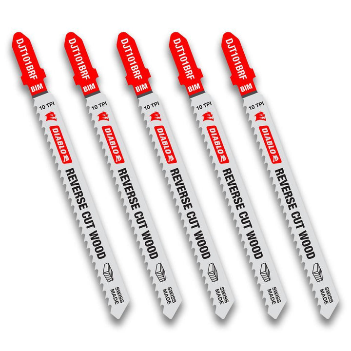 4 in. x 10 TPI Reverse Cut Bi-Metal Jigsaw Blade (5-Pack) - Super Arbor