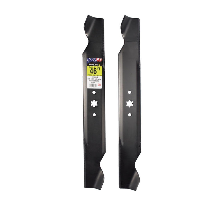 MaxPower 46 in. Standard Mower Blade Set for 46-in Riding Mowers, 2-Pack
