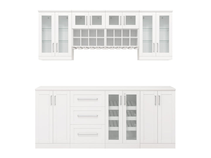 NewAge Products Home Bar 84-in x 85-in White Rectangle Bar Cabinet