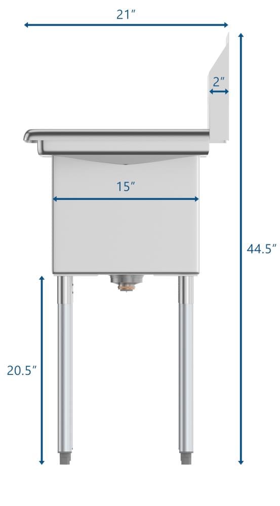 KoolMore Stainless Steel 20x54-inch 3-Basin Freestanding Utility Tub