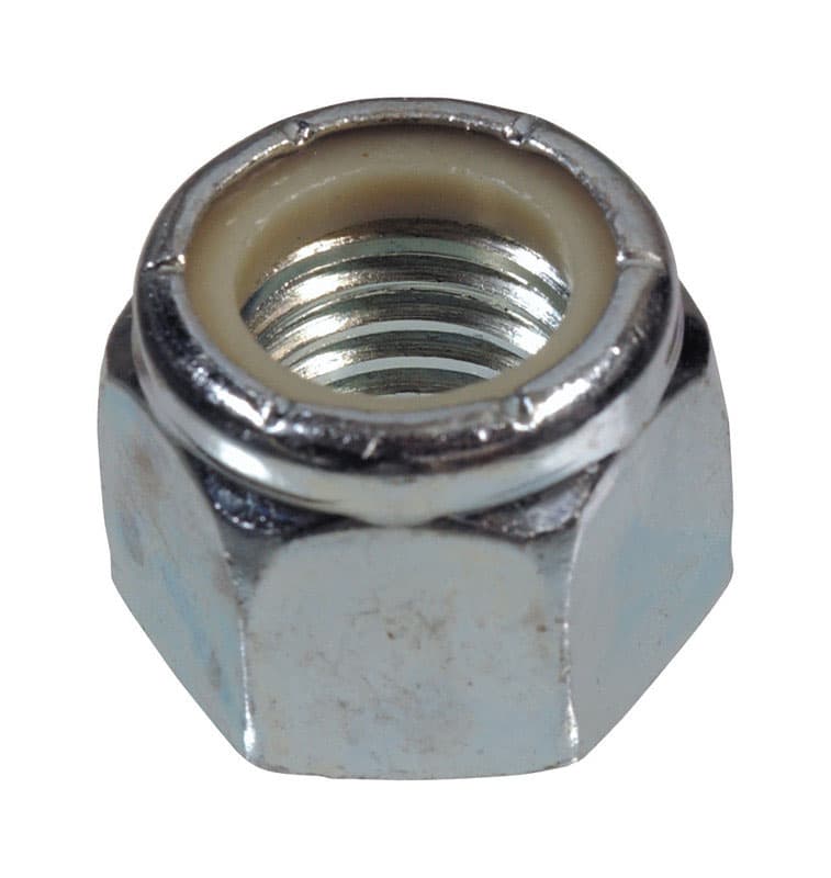 Hillman M6-1.00 mm Zinc-Plated Steel Metric Nylon Lock Nut, 50-Pack