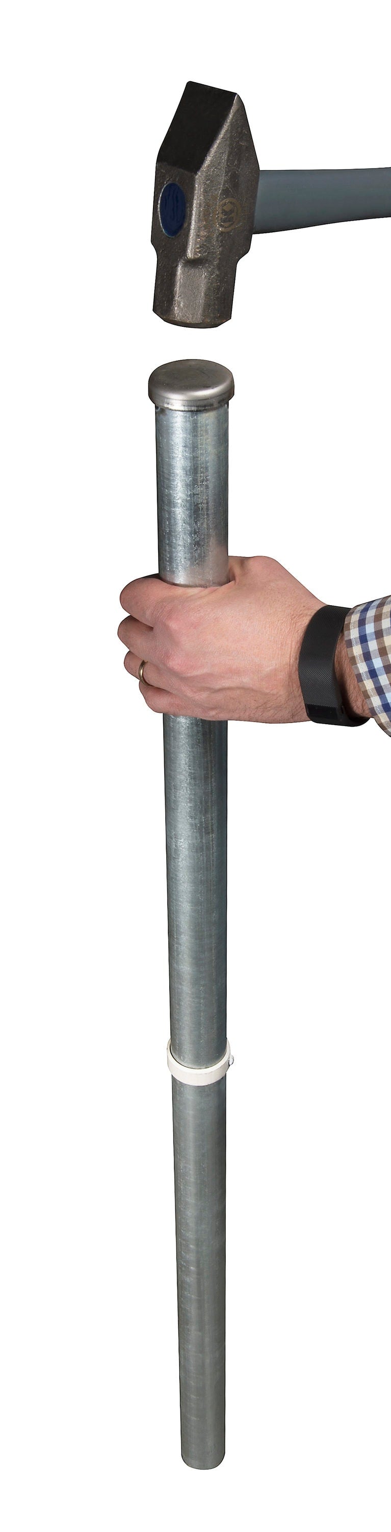 Zippity Outdoor Products Newport 3.5-ft H x 3.5-in W White Vinyl Universal Fence Post No Dig (Unassembled)