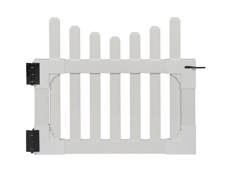 Zippity Outdoor Products All American 3-ft H x 3.5-ft W White Vinyl Scallop Fence Gate Kit (Unassembled)