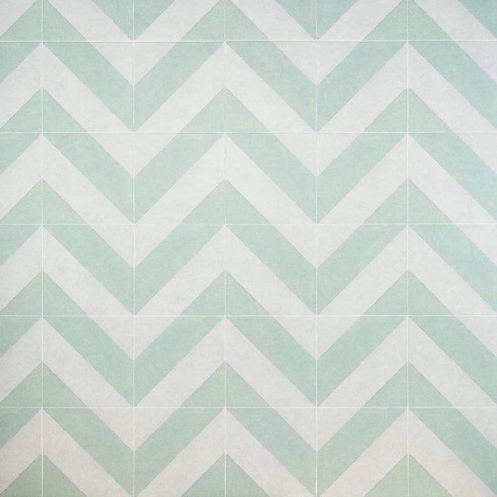 Artmore Tile Tarantino Sage 9-in x 9-in Glazed Porcelain Encaustic Floor and Wall Tile product image