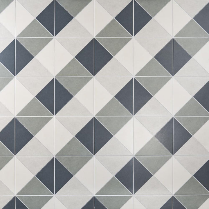 Artmore Tile Tarantino Navy 9-in x 9-in Glazed Porcelain Encaustic Floor and Wall Tile product image