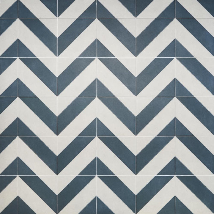 Artmore Tile Tarantino Navy 9-in x 9-in Glazed Porcelain Encaustic Floor and Wall Tile product image