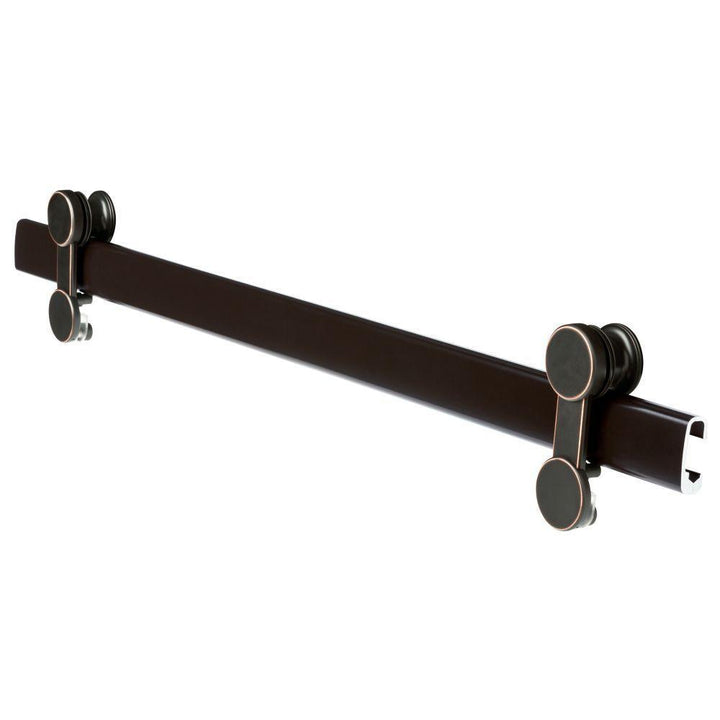 48 to 60 in. Contemporary Sliding Shower Door Track Assembly Kit in Bronze - Super Arbor