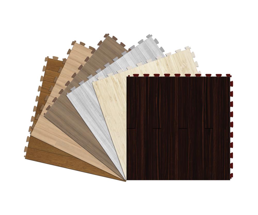 Perfection Floor Tile Mystic Plank Collection Gray Oak/Satin 20-in x 20-in Water-Resistant Interlocking Luxury Vinyl Tile Flooring, 16.7-sq ft Carton