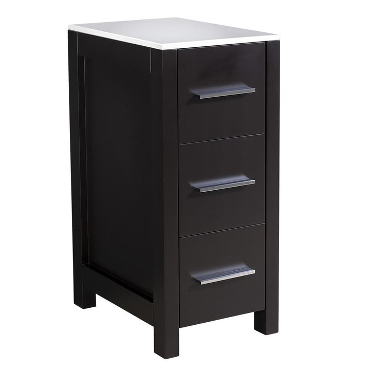Fresca Torino 12-in x 28.13-in x 17.75-in Espresso Freestanding Linen Cabinet