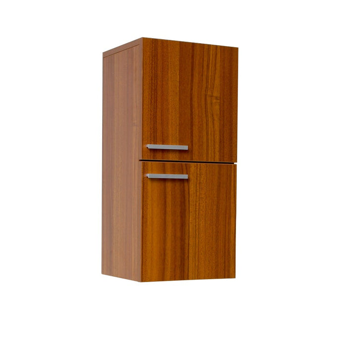 Fresca Senza 12.65-in x 27.5-in x 12-in Teak Soft Close Bathroom Wall Cabinet