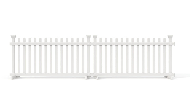 Zippity Outdoor Products Portable Puppy 2 Panels 2-ft H x 3.5-ft W White Privacy Vinyl Flat-top Fence Panel (Unassembled)