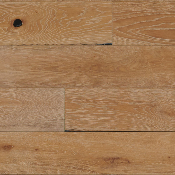 Bruce Nature of Wood Plus Rustic Warmth White Oak 6-1/2-in W x 7/16-in T x Varying Length Wirebrushed Engineered Hardwood Flooring (30.37-sq ft / Carton)