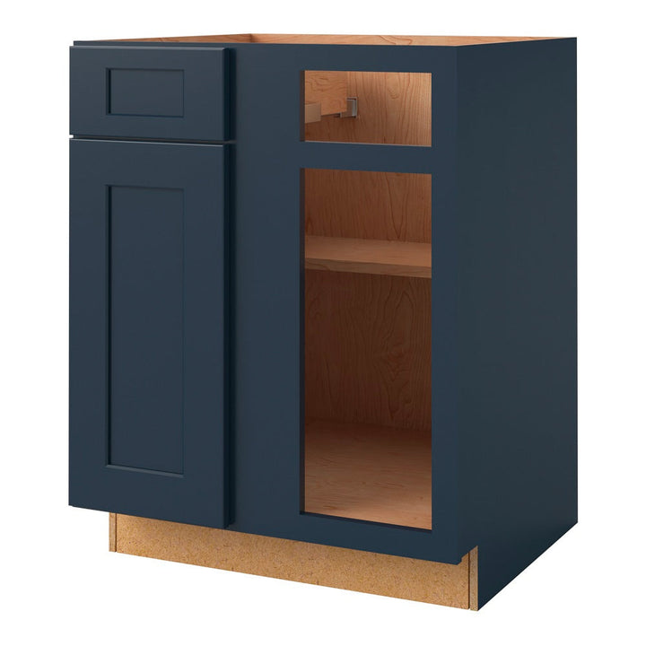 allen + roth Port 27-in W x 34.5-in H x 24-in D Navy Blind 1-Drawer Base Fully Assembled Cabinet (Flat Panel Shaker Style)