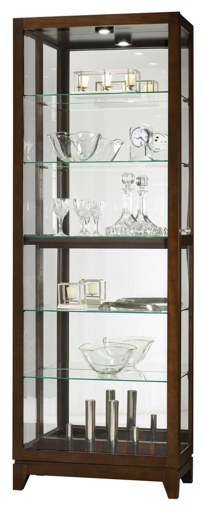 Howard Miller Contemporary/Modern Espresso Wood Asian Hardwood Curio Cabinet