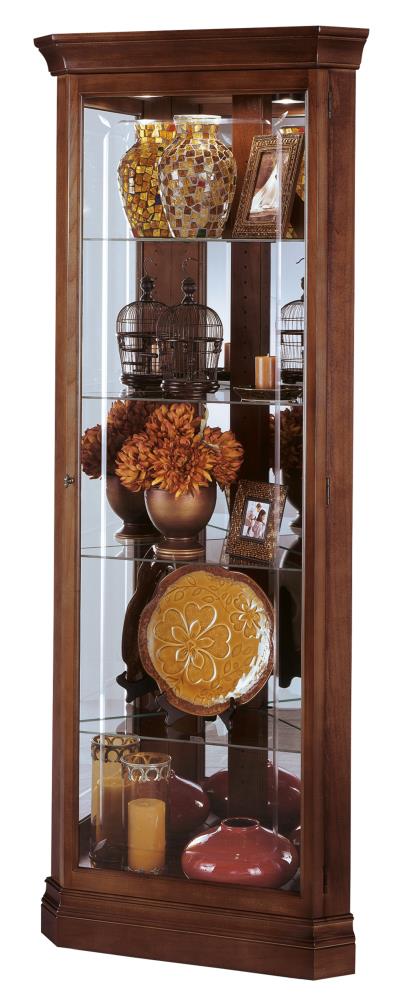 Howard Miller Traditional Windsor Cherry Wood Cherry Curio Cabinet
