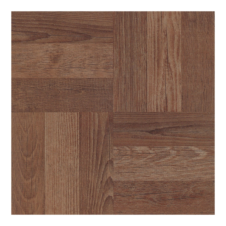 FloorPops Brown 12-in x 12-in Water-Resistant Peel-and-Stick Vinyl Tile Flooring, 20-sq ft Carton