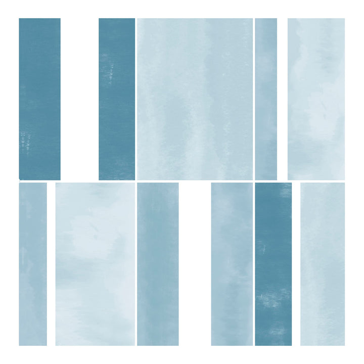 FloorPops Blue 2.76-mil x 12-in W x 12-in L Water Resistant Peel and Stick Vinyl Tile Flooring