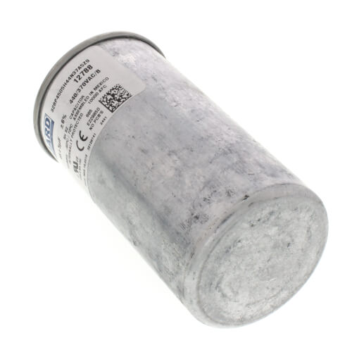 Rheem 43-25133-16 capacitor - side view (Voltage: 440v; MFD: 45/5)