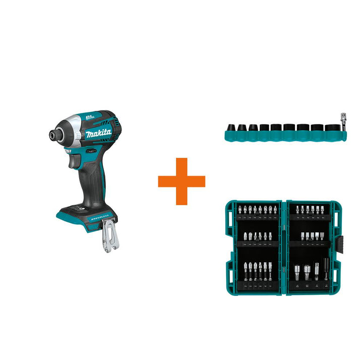 18-Volt LXT Brushless 3-Speed Impact Driver with ImpactXPS 10 Pc. Impact Socket Set and ImpactXPS 35 Pc. Impact Bit Set - Super Arbor