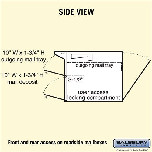 Bronze Roadside Mailbox with Locking Doors and USPS Approval