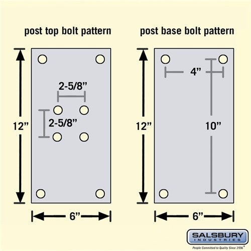 Standard Bolt Mounted Pedestal for Mail Package Drop