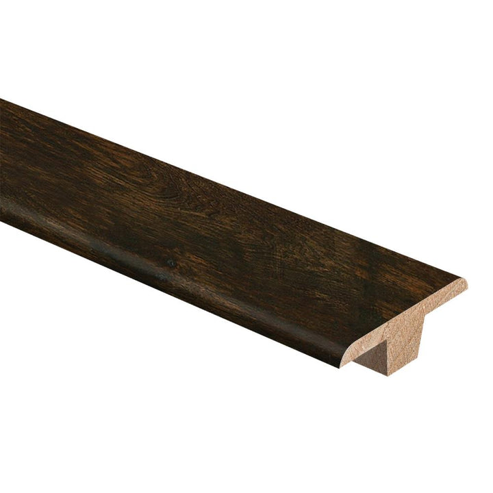 Zamma Dark Brown Hickory 0.375-in T x 1.75-in W x 94-in L Wood Floor T-moulding