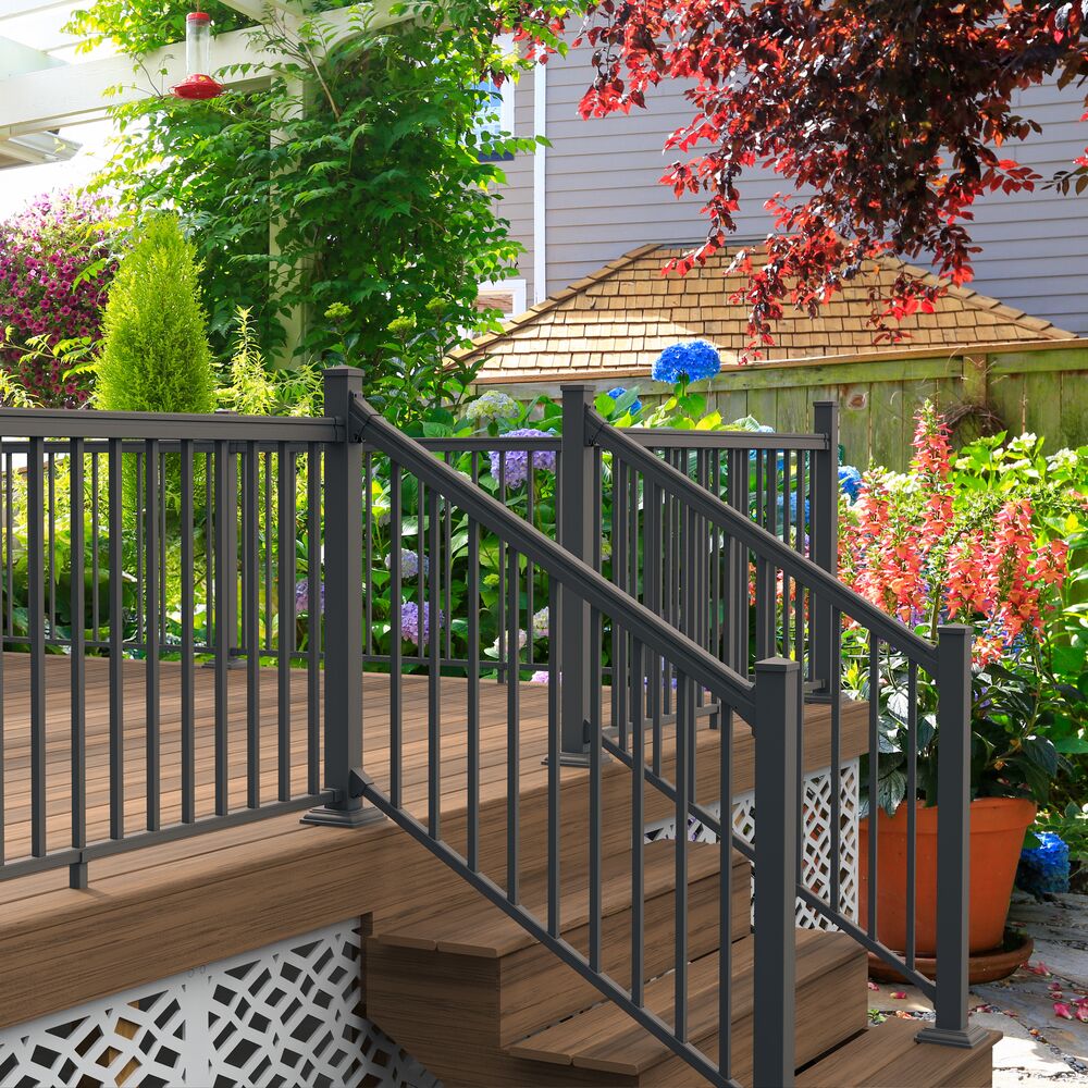 Freedom 2.5-in x 2.5-in x 4-ft Matte Bronze Aluminum Deck Post