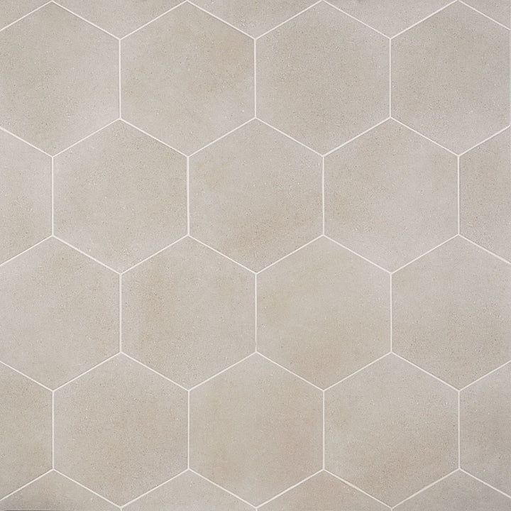 Artmore Tile Bower Hex Taupe 12-in x 15-in Matte Porcelain Cement look Hexagon Floor and Wall Tile product image