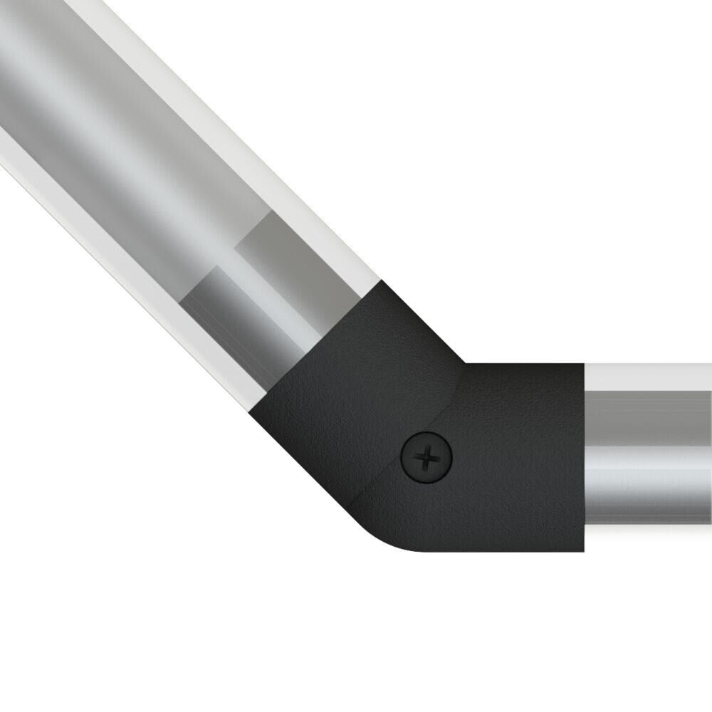 Freedom 3.75-in x 3.75-in Matte Black Aluminum Line Connector